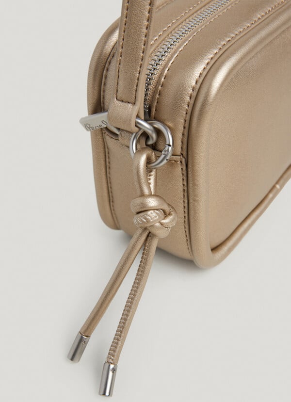 Pepe Jeans Bandolera Metalizada Efecto Piel