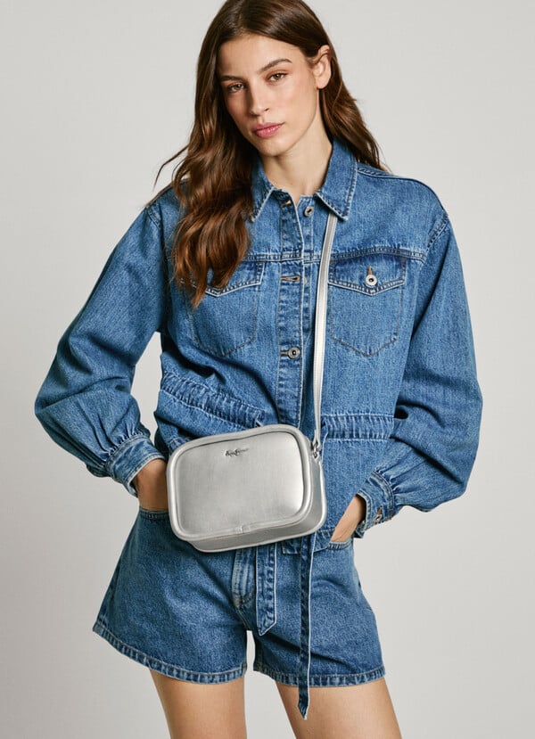Pepe Jeans bandolera metalizada efecto piel