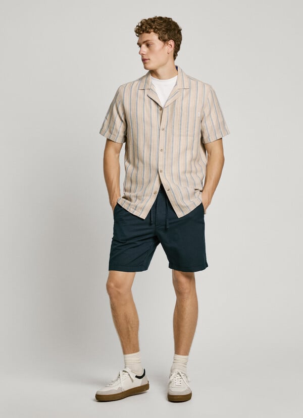 Pepe Jeans bermuda lino fit relaxed