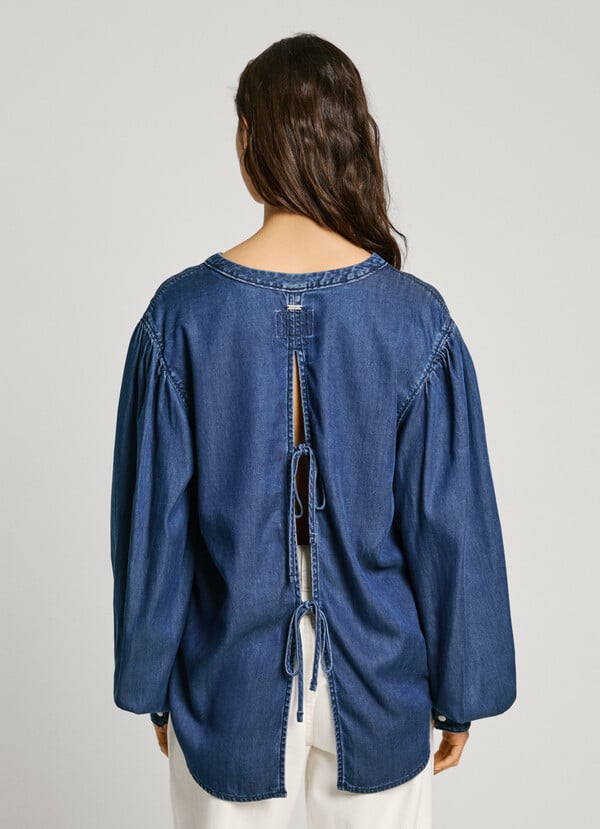 Pepe Jeans Blusa Denim Cuello Pico