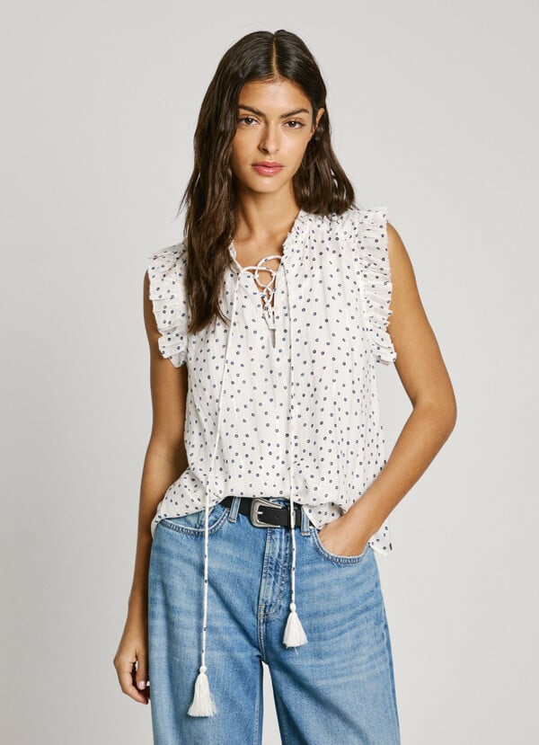 Pepe Jeans Blusa Estampada Sin Mangas