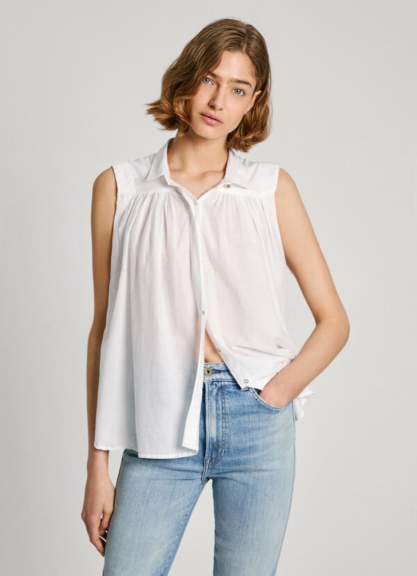 Pepe Jeans Blusa Fluida Sin Mangas