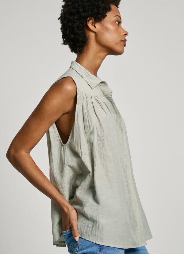 Pepe Jeans Blusa Fluida Sin Mangas