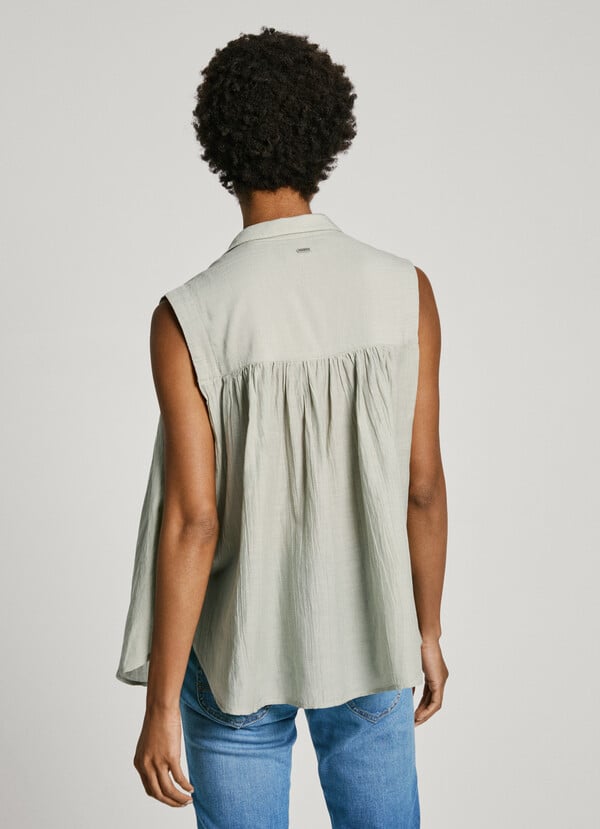 Pepe Jeans Blusa Fluida Sin Mangas