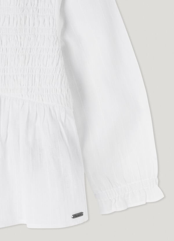 Pepe Jeans Blusa Fruncida Cuello Pico