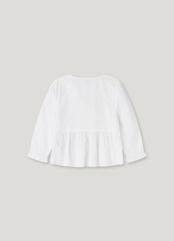 Pepe Jeans Blusa Fruncida Cuello Pico