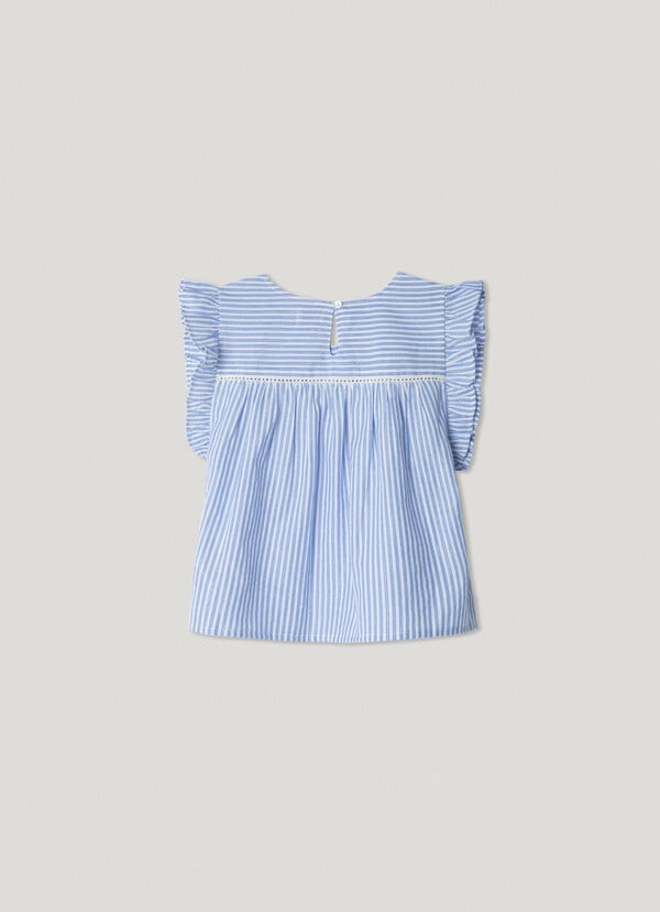 Pepe Jeans Blusa Rayas Manga Mariposa