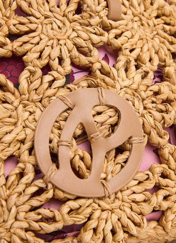 Pepe Jeans Bolso De Rafia Con Detalles Florales