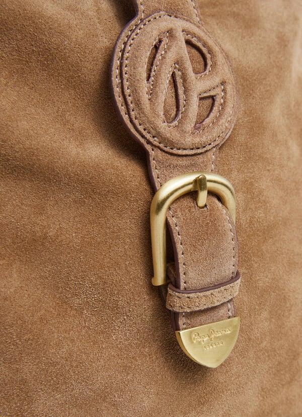 Pepe Jeans Bolso Hobo Ante Con Monograma