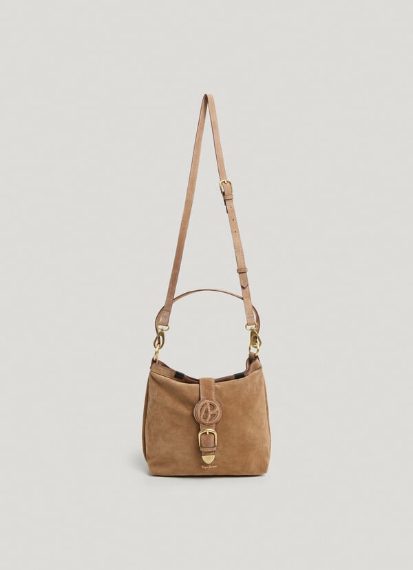 Pepe Jeans Bolso Hobo Ante Con Monograma