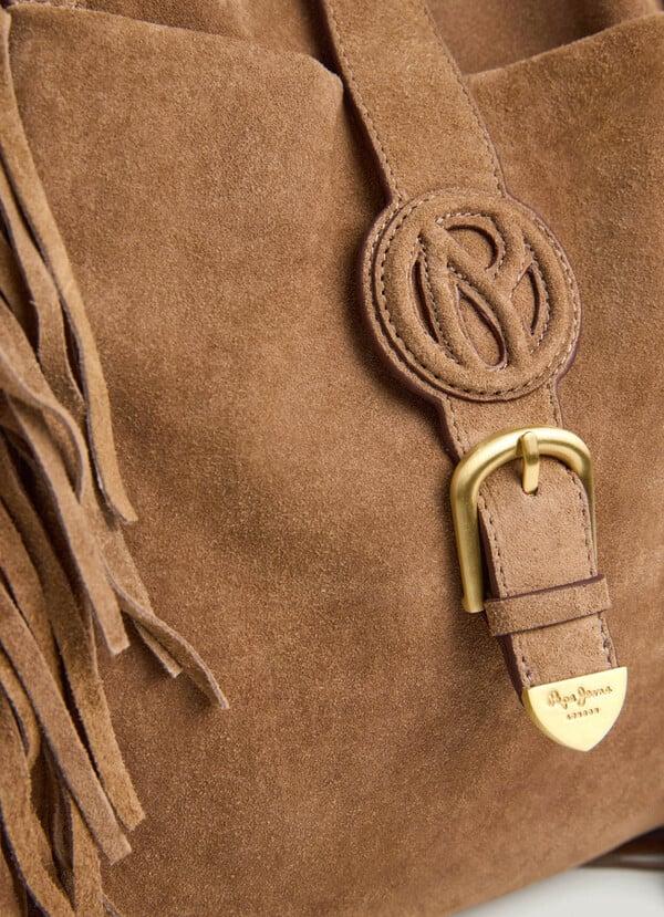 Pepe Jeans Bolso Tote Ante Con Flecos