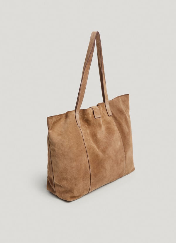 Pepe Jeans Bolso Tote Ante Con Flecos