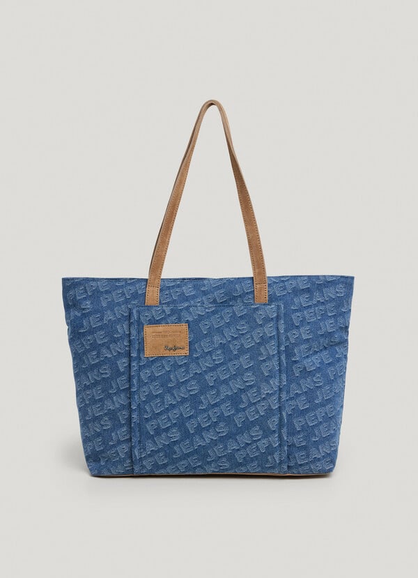 Pepe Jeans Bolso Tote Denim Con Logo
