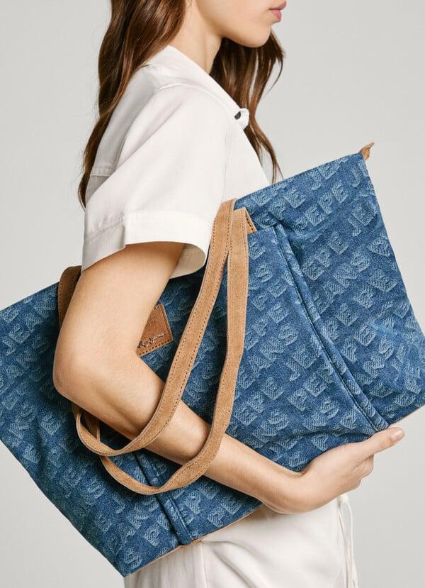 Pepe Jeans bolso tote denim con logo