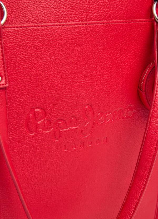 Pepe Jeans Bolso Tote Efecto Piel Con Logo