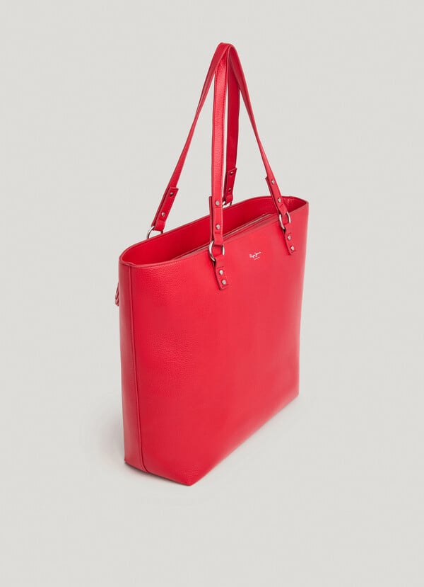 Pepe Jeans Bolso Tote Efecto Piel Con Logo