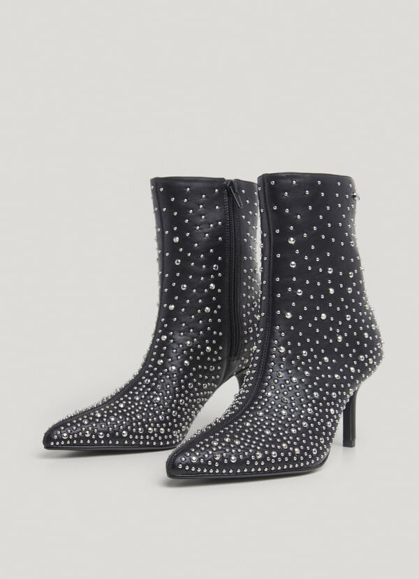 Pepe Jeans Botas De Tacón Alto Efecto Piel