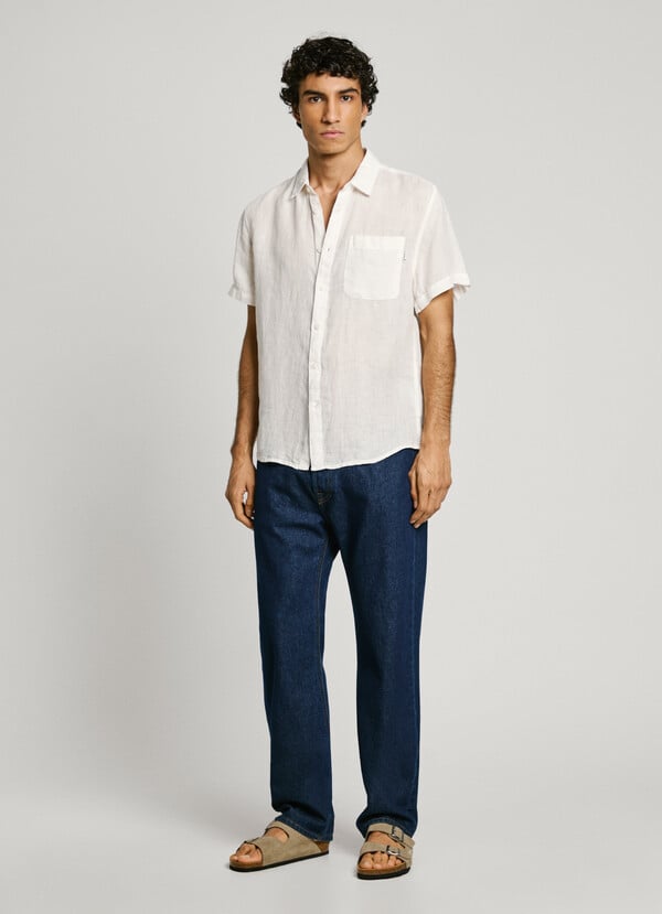 Pepe Jeans Camisa Bolsillo Frontal Fit Regular