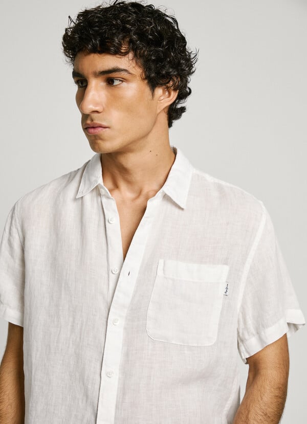 Pepe Jeans Camisa Bolsillo Frontal Fit Regular