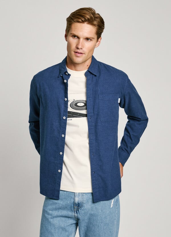 Pepe Jeans camisa bolsillo frontal fit regular