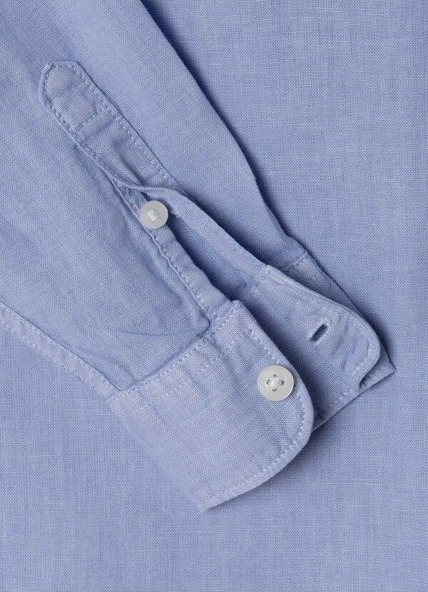 Pepe Jeans Camisa Cuello Mao Con Logo Bordado