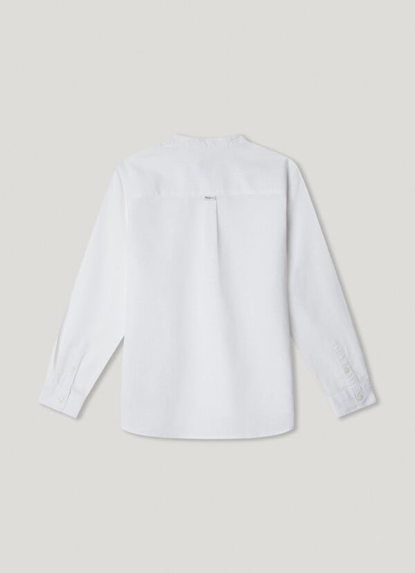 Pepe Jeans Camisa Cuello Mao Con Logo Bordado