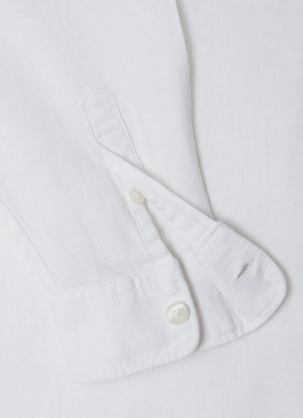 Pepe Jeans Camisa Cuello Mao Con Logo Bordado