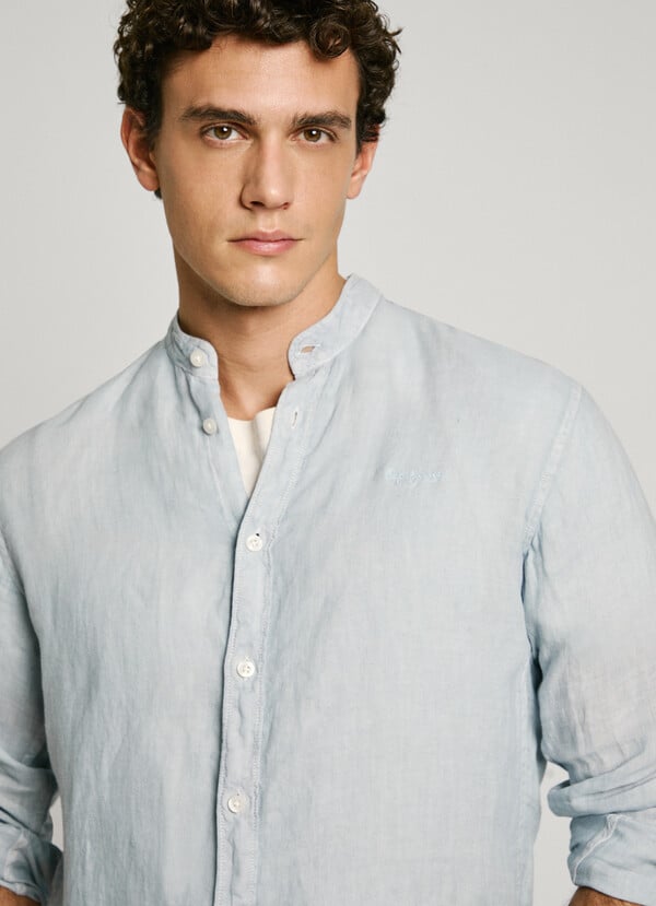 Pepe Jeans Camisa Cuello Mao Fit Regular