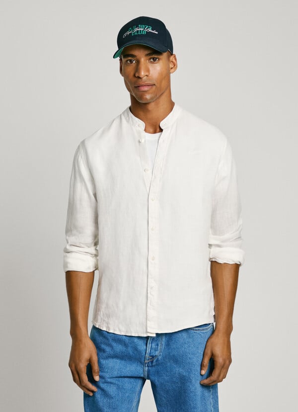 Pepe Jeans Camisa Cuello Mao Fit Regular
