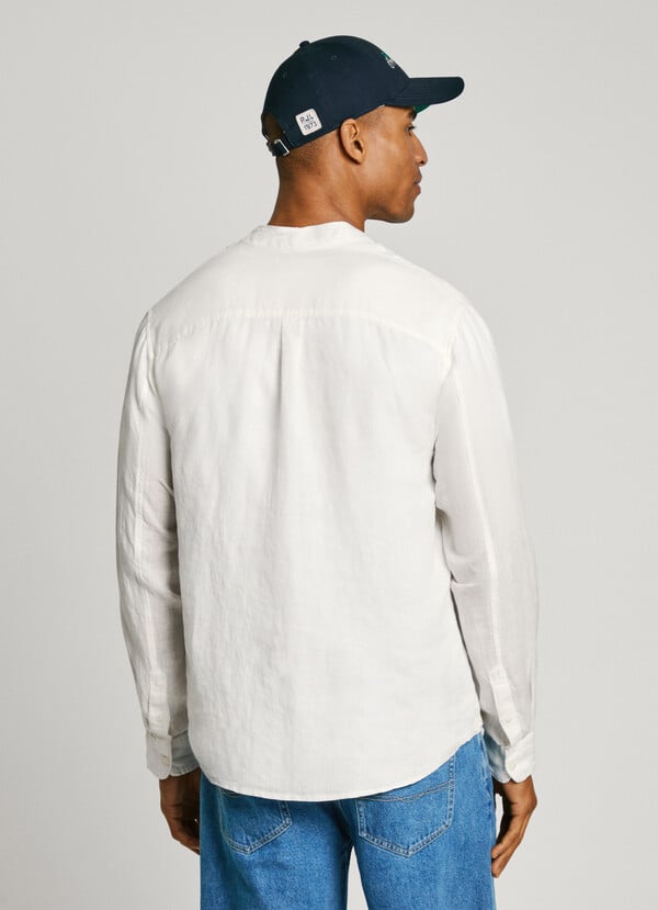 Pepe Jeans Camisa Cuello Mao Fit Regular