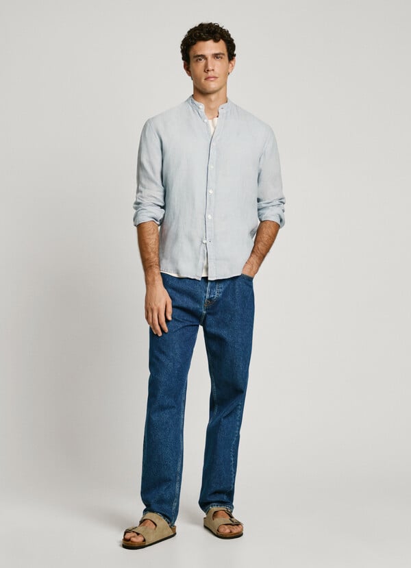 Pepe Jeans Camisa Cuello Mao Fit Regular