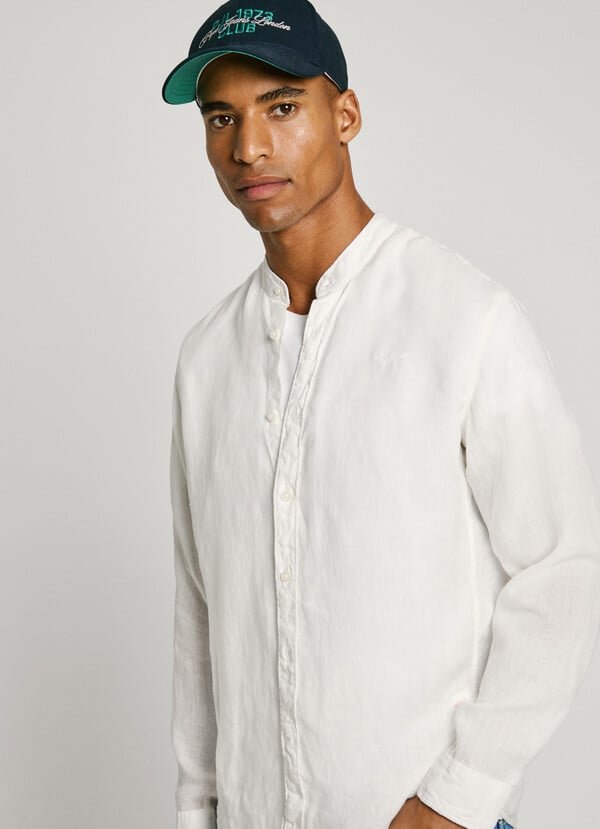 Pepe Jeans Camisa Cuello Mao Fit Regular