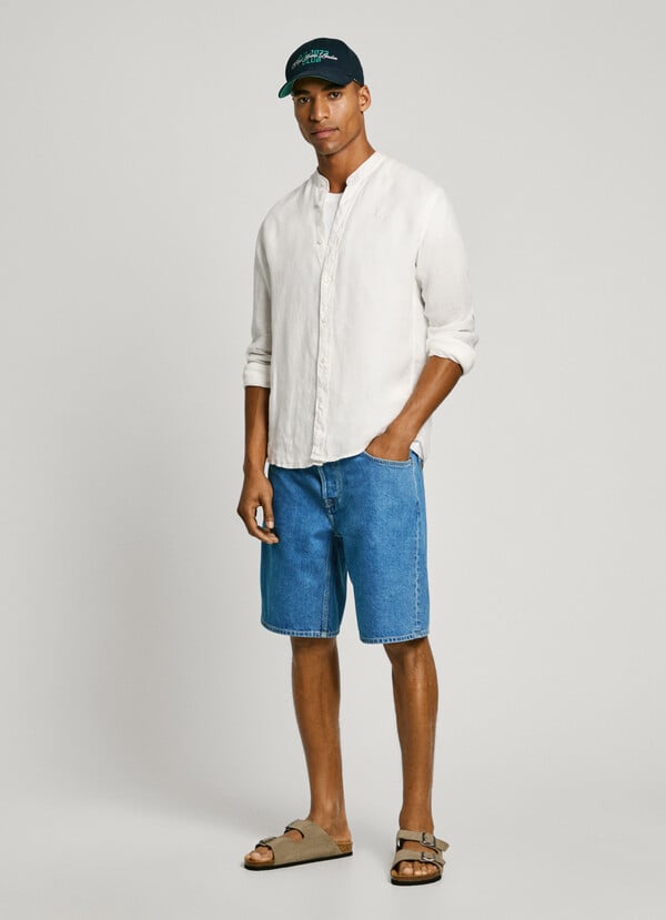 Pepe Jeans camisa cuello mao fit regular