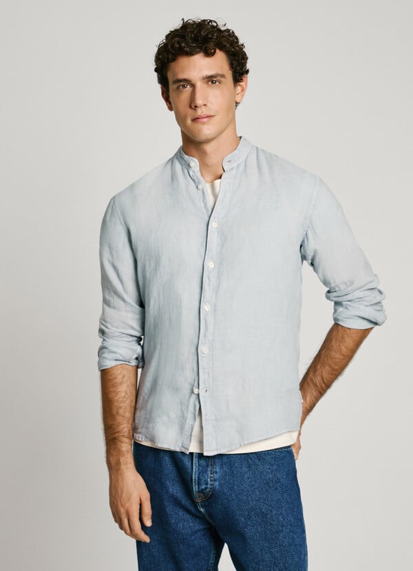 Pepe Jeans camisa cuello mao fit regular