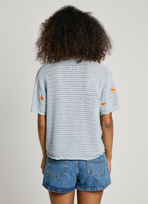 Pepe Jeans Camisa De Punto Con Frutas Bordadas