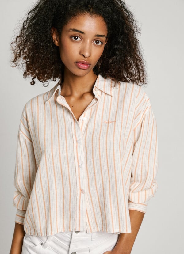Pepe Jeans camisa de rayas fit cropped