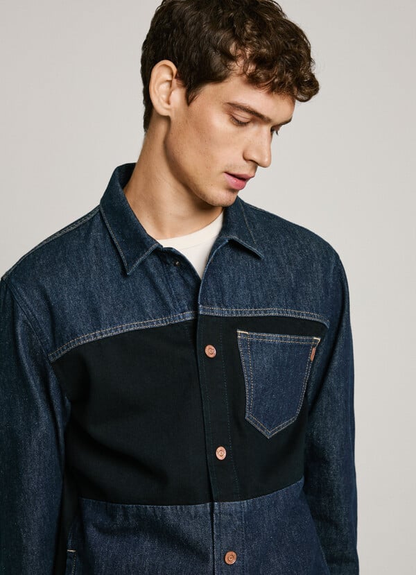 Pepe Jeans Camisa Denim Bicolor Fit Relaxed