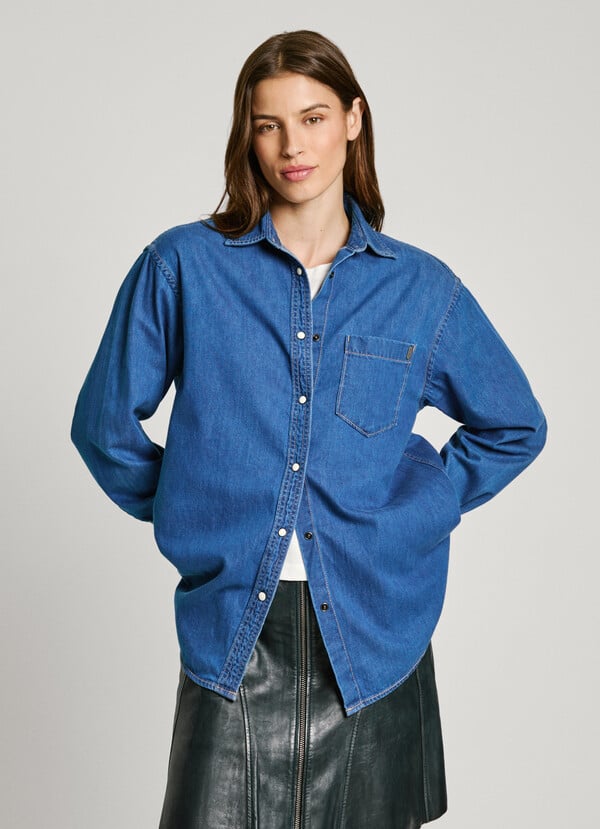 Pepe Jeans camisa denim fit boyfriend