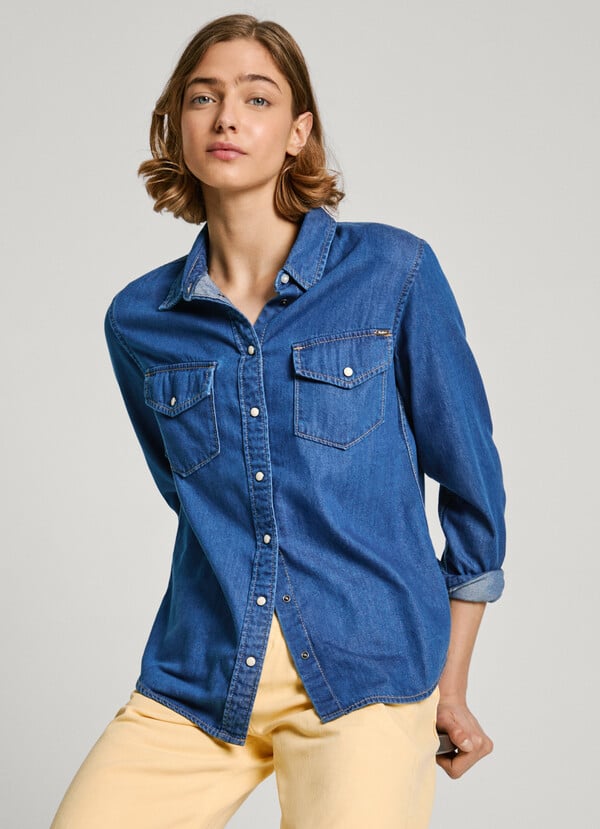 Pepe Jeans camisa denim fit regular