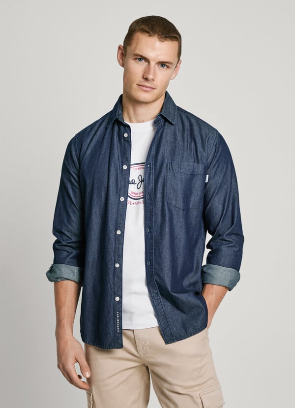 Pepe Jeans camisa denim fit slim
