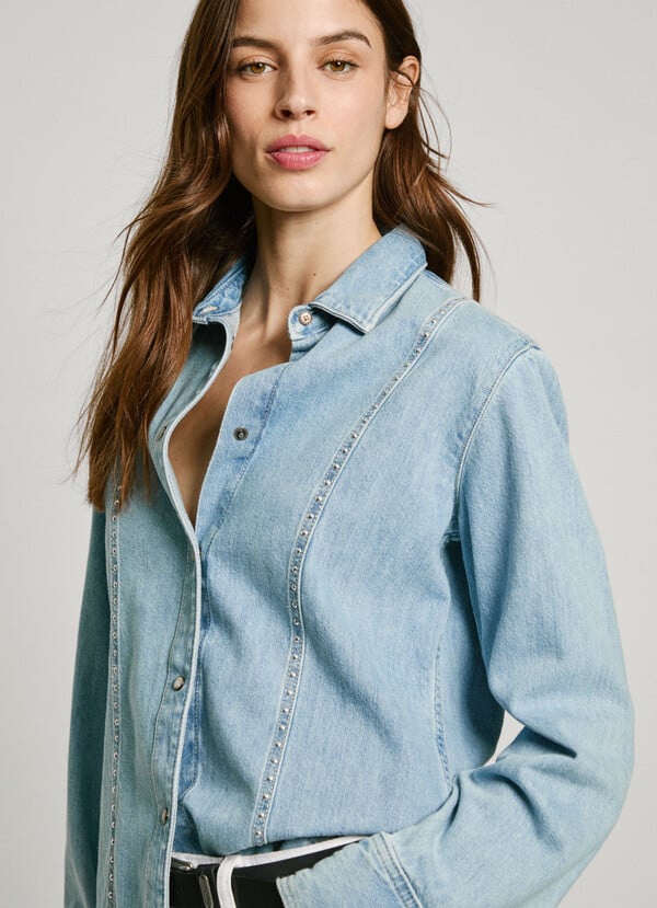 Pepe Jeans camisa denim fit slim