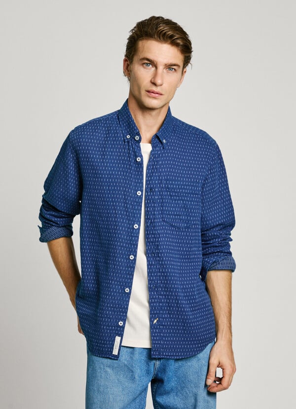Pepe Jeans camisa estampada fit regular