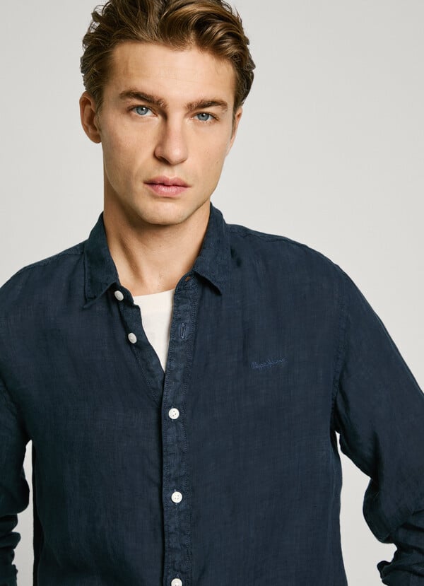 Pepe Jeans Camisa Logo Bordado Fit Regular