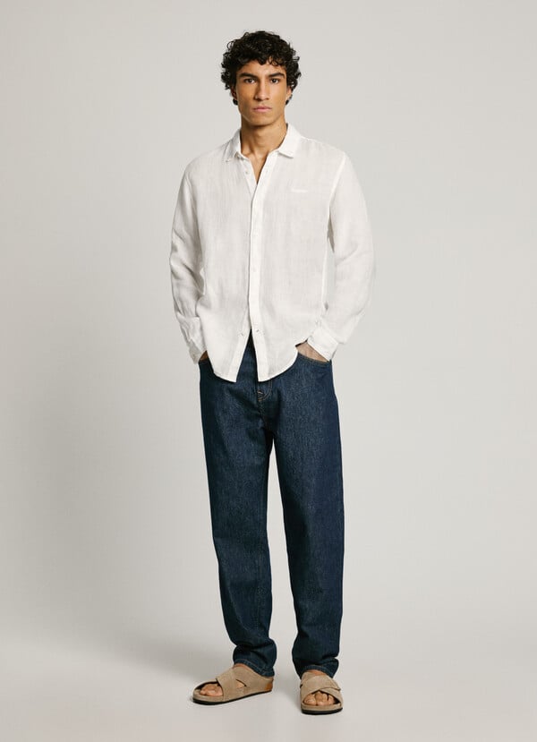 Pepe Jeans Camisa Logo Bordado Fit Regular