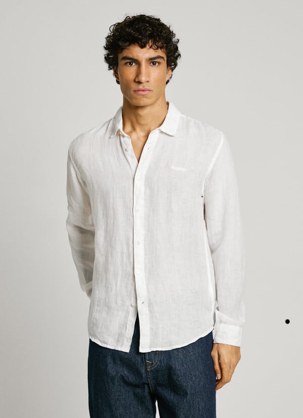 Pepe Jeans Camisa Logo Bordado Fit Regular