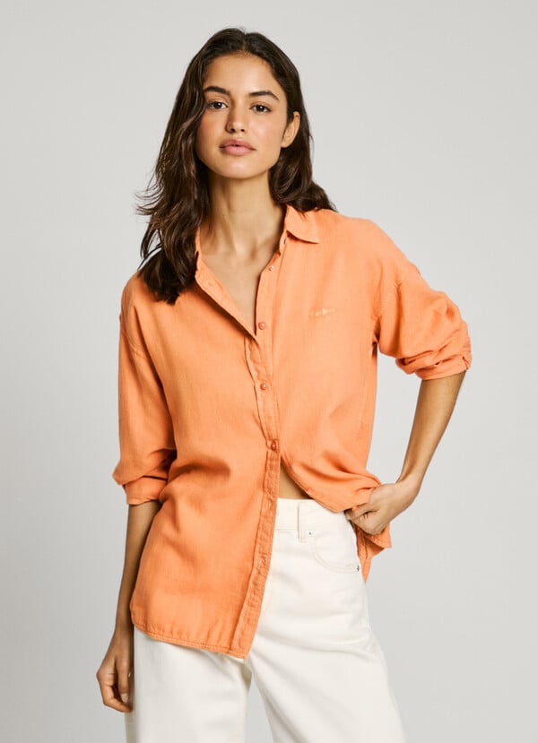 Pepe Jeans Camisa Logo Bordado Fit Relaxed