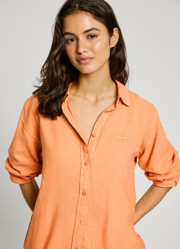 Pepe Jeans Camisa Logo Bordado Fit Relaxed