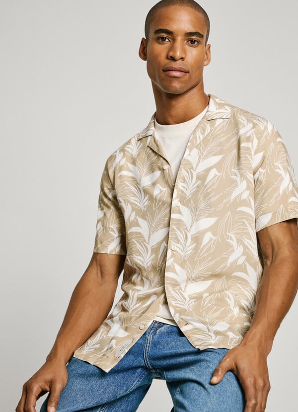 Pepe Jeans camisa palmeras fit regular