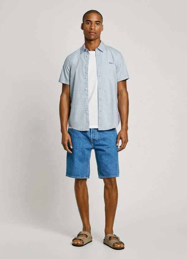 Pepe Jeans Camisa Popelín Estampada Fit Regular