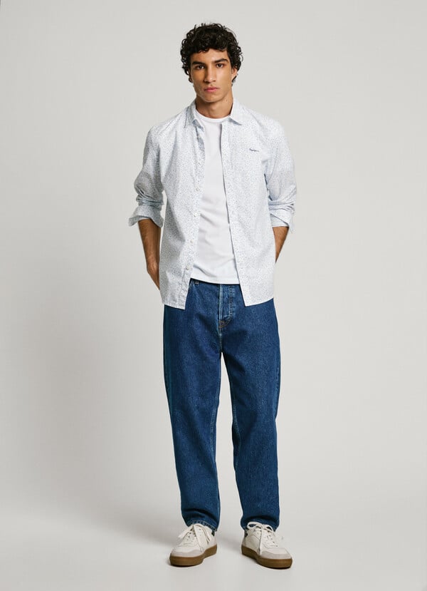 Pepe Jeans Camisa Popelín Estampada Fit Regular